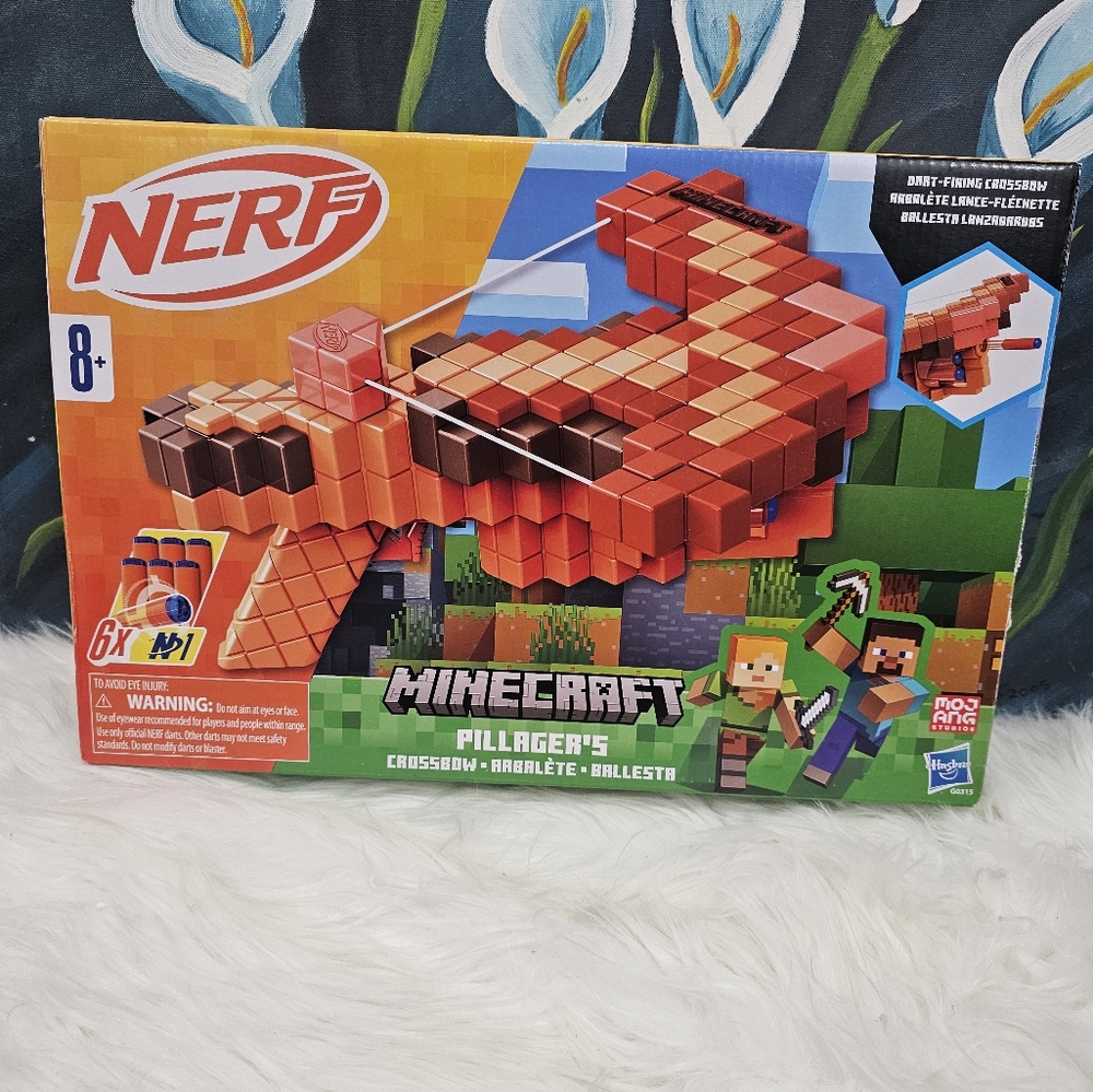 Nerf Minecraft Pillager Crossbow Dart Blaster